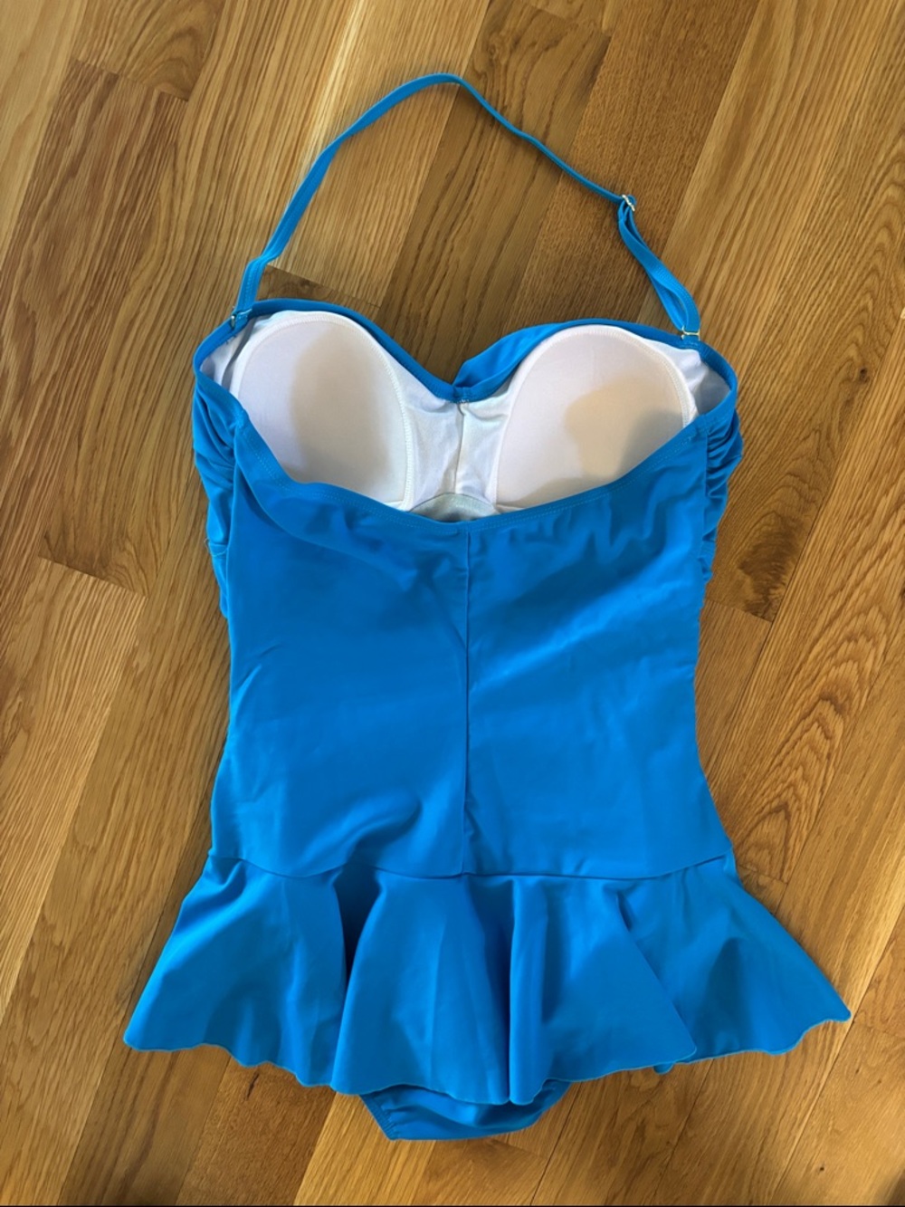 Alicia Simone Bright Blue Ruffle One-Piece Swimsuit - Picture 5 of 10